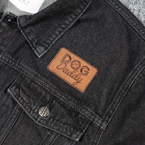 Daddy and Son Best Friends for Life Patch Embroidered, Fist Bump Leather Patches Iron On Jackets Hats Backpacks, Father’s Day Gift for Dad/Grandpa - Size 3.6x2 inches in Saudi Arabia