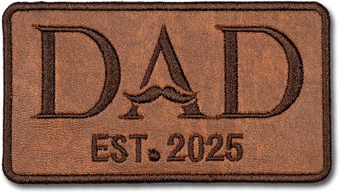 Daddy and Son Best Friends for Life Patch Embroidered, Fist Bump Leather Patches Iron On Jackets Hats Backpacks, Father’s Day Gift for Dad/Grandpa - Size 3.6x2 inches in Saudi Arabia
