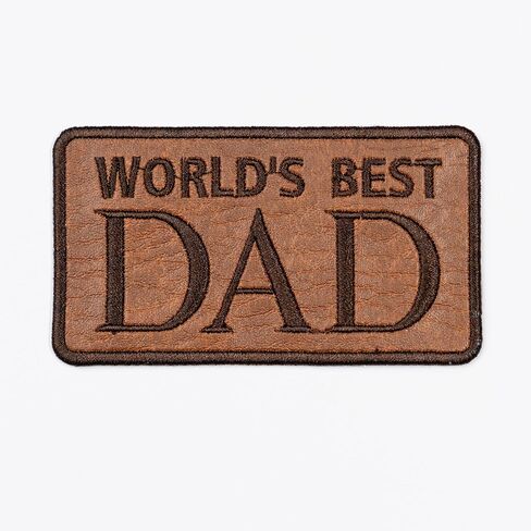 Daddy and Son Best Friends for Life Patch Embroidered, Fist Bump Leather Patches Iron On Jackets Hats Backpacks, Father’s Day Gift for Dad/Grandpa - Size 3.6x2 inches in Saudi Arabia