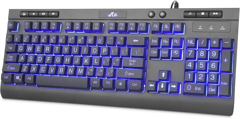 Rii Wired Gaming Keyboard and Mouse Combo,LED Backlit Keyboard,Wired Mechanical Feel Keyboard,Plug and Play,Gaming Keyboard for Windows/Mac/PC/Office/Home/Gamers in Saudi Arabia