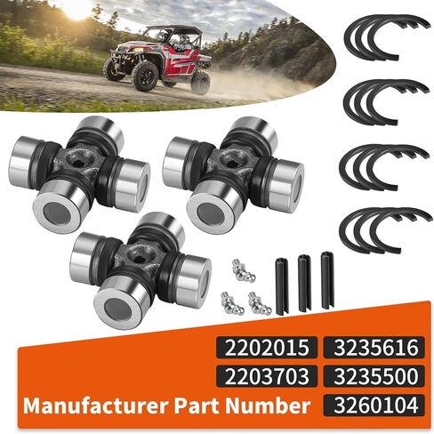 For Polaris General RZR 900 1000 3x Front + Rear Prop Shaft U-Joint 2011-2023 2202015 in Saudi Arabia