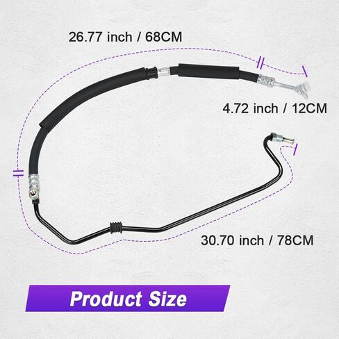 Power Steering Pressure Hose Assembly Compatible with Acura TSX 2.4L L4 2004 2005 2006 2007 2008, Compatible with Honda Accord 2.4L L4 2003 to 2007, Replacement for 53713SDCA02, 3401166 in Saudi Arabia