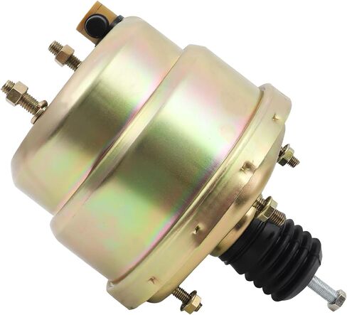 SCITOO Power Brake Booster Universal 7" ثنائي الغشاء الزنك متوافق مع معظم قضبان الشوارع، والقضبان الساخنة، وسيارات العضلات، والشاحنات والشاحنات الصغيرة، OE# AR27807، بدون أسطوانة رئيسية in Kuwait