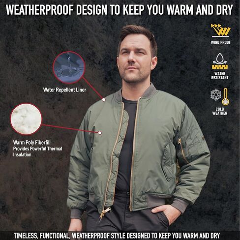 Rothco MA-1 Flight Jacket, L, Sage Green in Saudi Arabia