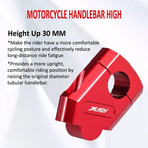 For X-ADV 750 XADV750 XADV ADV 150 ADV150 2017-2023 Motorcycle Handlebar Riser Motocross Heightening Clamp Mount Pit Bike (28mm black) in Saudi Arabia