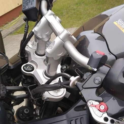 Aramox Universal Motorcycle Handlebar Riser, 22mm CNC Aluminum Alloy, Black, 30mm Height Adjustment, Handlebar Clamp Mount Adapter in Saudi Arabia