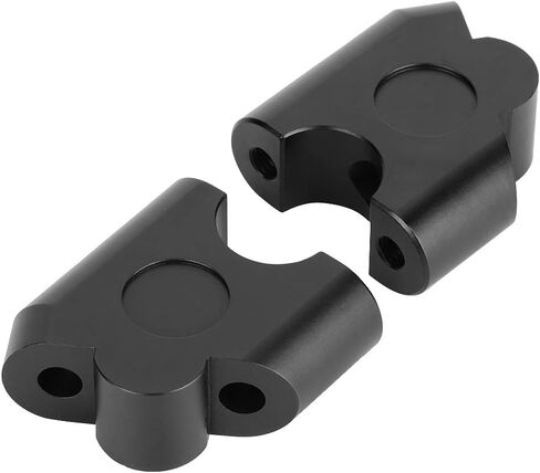 Aramox Universal Motorcycle Handlebar Riser, 22mm CNC Aluminum Alloy, Black, 30mm Height Adjustment, Handlebar Clamp Mount Adapter in Saudi Arabia