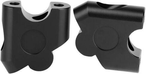 Aramox Universal Motorcycle Handlebar Riser, 22mm CNC Aluminum Alloy, Black, 30mm Height Adjustment, Handlebar Clamp Mount Adapter in Saudi Arabia