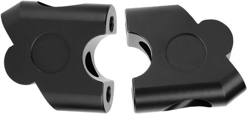Aramox Universal Motorcycle Handlebar Riser, 22mm CNC Aluminum Alloy, Black, 30mm Height Adjustment, Handlebar Clamp Mount Adapter in Saudi Arabia