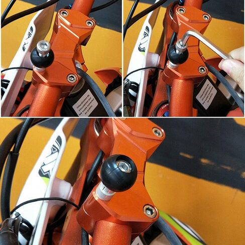 for RAM RAM-B-367U Motorcycle Handlebar Clamp Base Mount with 1" Ball & M8 Screws for Mobile Phone Holder Fixing in Saudi Arabia