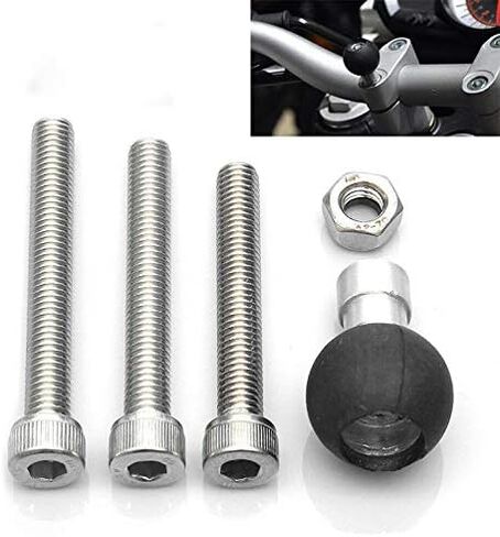 for RAM RAM-B-367U Motorcycle Handlebar Clamp Base Mount with 1" Ball & M8 Screws for Mobile Phone Holder Fixing in Saudi Arabia
