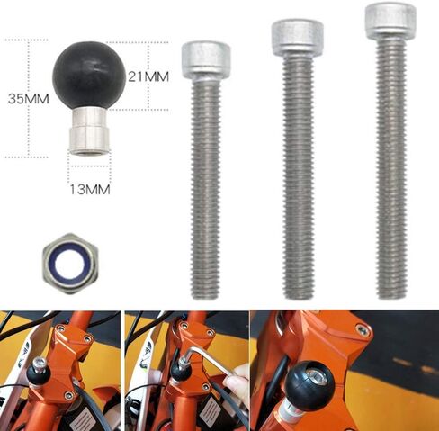 for RAM RAM-B-367U Motorcycle Handlebar Clamp Base Mount with 1" Ball & M8 Screws for Mobile Phone Holder Fixing in Saudi Arabia