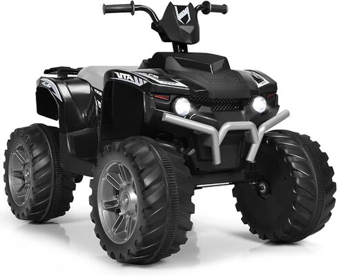 HONEY JOY 12V Ride On ATV, 4-Wheeler Battery Powered Toddler Quad, 2 Speeds, LED Headlights, Slow Start, Horn, Music, Treaded Tires, Electric Ride On Toy for Kids(Pink) in Saudi Arabia