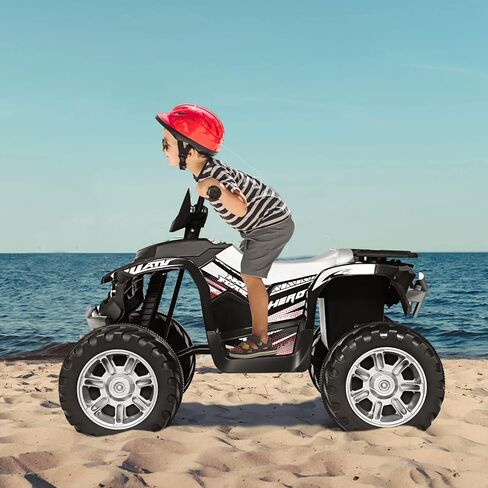 HONEY JOY 12V Ride On ATV, 4-Wheeler Battery Powered Toddler Quad, 2 Speeds, LED Headlights, Slow Start, Horn, Music, Treaded Tires, Electric Ride On Toy for Kids(Pink) in Saudi Arabia