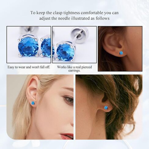 316L التيتانيوم الصلب النحاس مطلي الزركون Earbone مسمار جولة كبيرة الزركون أقراط Huazi Earnail Earbone مسمار in Saudi Arabia