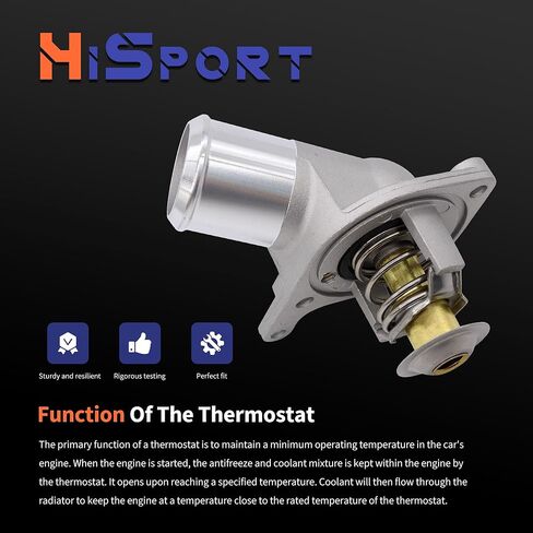 HiSport Engine Coolant Thermostat Housing Assembly - Compatible With Buick Cadillac Chevy Tahoe Silverado GMC Sierra Hummer Isuzu Pontiac Saab Replace 15-11057 in Saudi Arabia