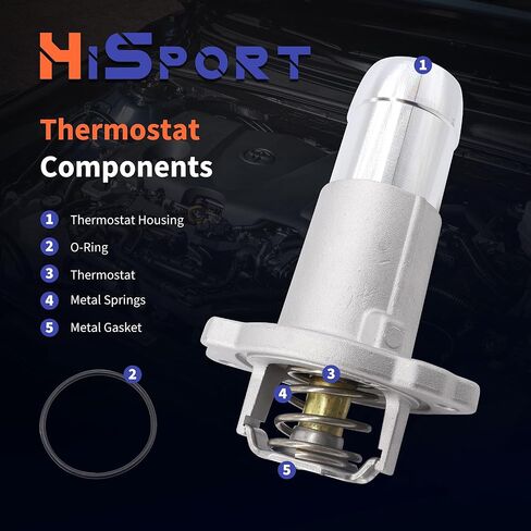 مجموعة مبيت منظم حرارة مبرد المحرك من HiSport - متوافقة مع Chevy Colorado GMC Canyon Hummer H3 H3T Isuzu I-280 I-290 I-350 I-370 استبدال 15-11073 in Saudi Arabia