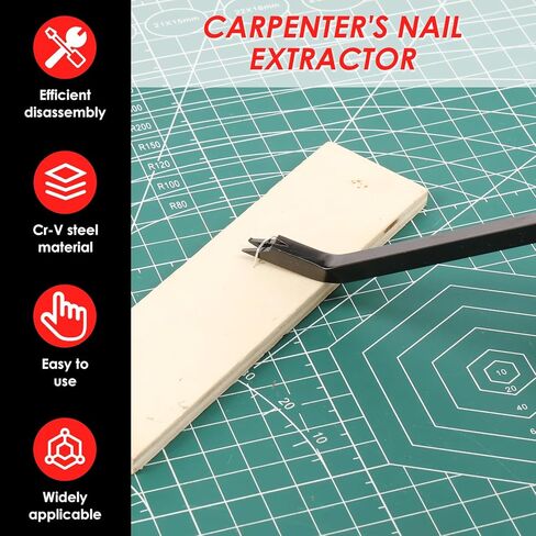 3Pcs Heavy Duty Staple Remover Tool, Upholstery Staple Puller Lifter, U Shape Nail Tack Lifter Tool with Nonslip Grip for Wood Floor Fabric Carpet Leather, Chrome Vanadium Steel in Saudi Arabia