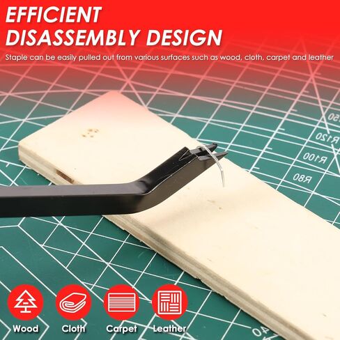 3Pcs Heavy Duty Staple Remover Tool, Upholstery Staple Puller Lifter, U Shape Nail Tack Lifter Tool with Nonslip Grip for Wood Floor Fabric Carpet Leather, Chrome Vanadium Steel in Saudi Arabia