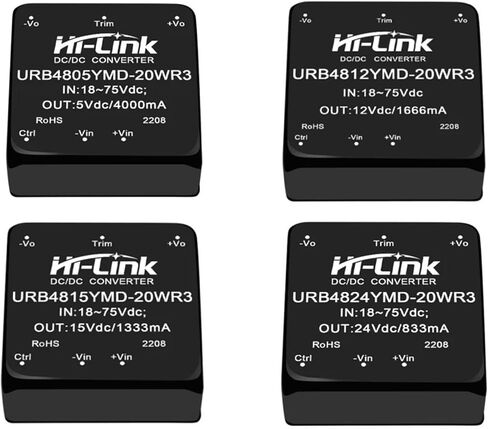 DC-DC 48V to 5V 12V 15V 24V Step Down Converter Isolated Power Supply Module URB4805YMD-20WR3 URB4812YMD-20WR3(URB4824YMD-20WR3) in Kuwait