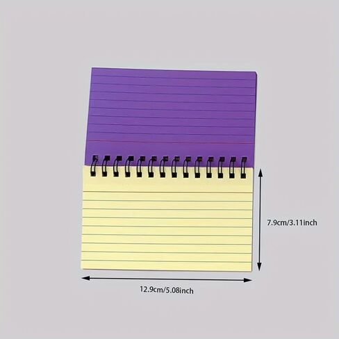 50 Sheets Index Cards, 3"x5" Flash Cards with Waterproof Covers, Tear-off Spiral Bound Pocket Notecards with 5 Colors Ruled Card for School College Office, Ideal for To Do List and Memory Learning in Saudi Arabia