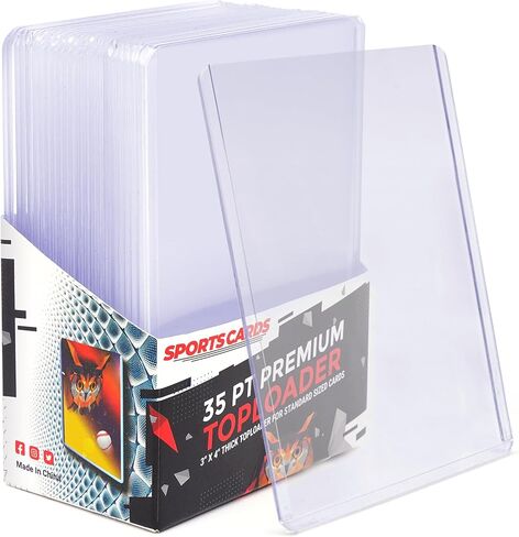 25 Pack Card Sleeves Top Loaders for Cards, 3"X4" Baseball Card Protectors Hard Plastic, Card Sleeves for Trading Cards, Sports Protectors in Saudi Arabia