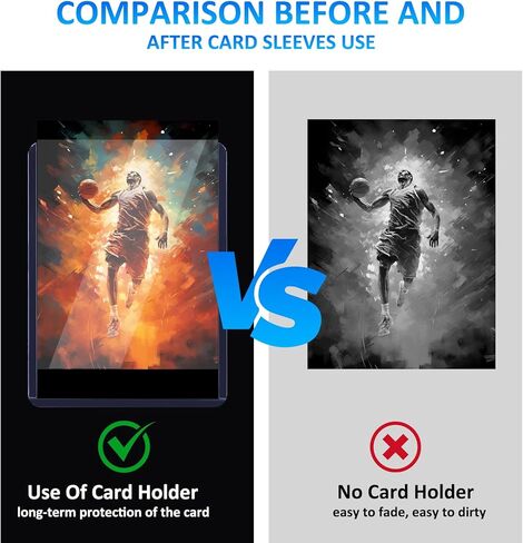 25 Pack Card Sleeves Top Loaders for Cards, 3"X4" Baseball Card Protectors Hard Plastic, Card Sleeves for Trading Cards, Sports Protectors in Saudi Arabia