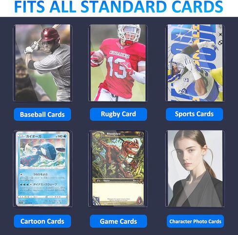 25 Pack Card Sleeves Top Loaders for Cards, 3"X4" Baseball Card Protectors Hard Plastic, Card Sleeves for Trading Cards, Sports Protectors in Saudi Arabia