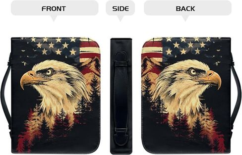 Leather Print Bible Cover for Women Men - PU Bible Case for Girls, Bible Study Supplies for Home, Office, Travel,Horse and Cross,Medium in Saudi Arabia