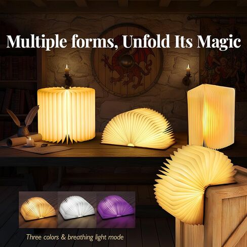 UME Dragon Book Lamp Dragon Night Light, Portable Book Lovers Gifts for Christmas, Birthday, Home Decor, 3 Colors in Saudi Arabia