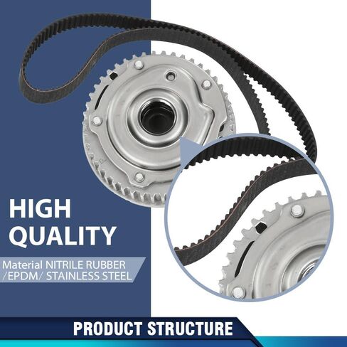 PIT66 Timing Belt Kit VVT Sprocket Compatible with Chevy Sonic 2012-2018/Cruze 1.8L 2011-2016/Aveo Aveo5 1.6L United States Region 2010-2011 K015603XS, TCK338 in Saudi Arabia