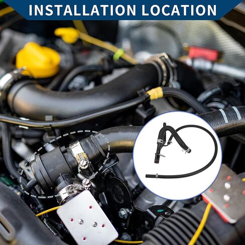 No.5L3Z18663AA مجموعة خرطوم سخان HVAC لسيارة Ford F-150 2005-2008 / أنبوب سخان مياه مبرد المحرك الداخلي / معدن متين / قطعة واحدة باللون الأسود in Saudi Arabia