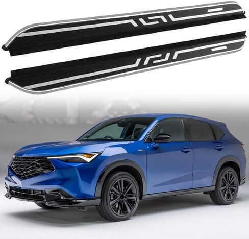 قطعتان من ألواح الجري السوداء ذات الدرجات الجانبية وقضبان Nerf - مناسبة تمامًا لدواسة Acura ADX 2025 شديدة التحمل لسيارات الدفع الرباعي in Saudi Arabia