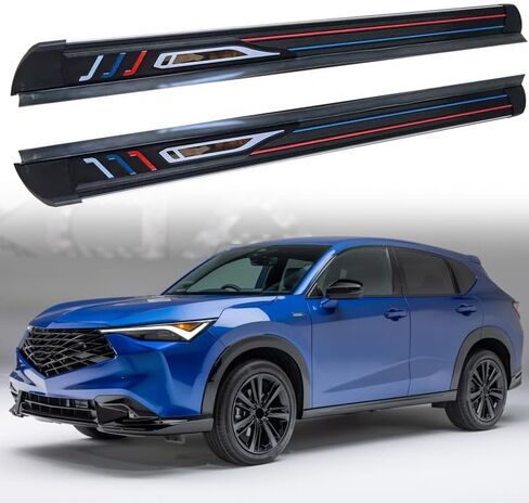 قطعتان من ألواح الجري السوداء ذات الدرجات الجانبية وقضبان Nerf - مناسبة تمامًا لدواسة Acura ADX 2025 شديدة التحمل لسيارات الدفع الرباعي in Saudi Arabia