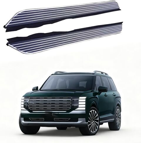 لوحة تشغيل ثابتة 2 قطعة تناسب 2026 Hyundai Palisade خطوات جانبية ملحقات قضبان Nerf مع أقواس in Saudi Arabia