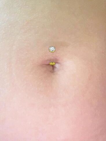 Longita 6-14mm Titanium Belly Button Rings Titanium Belly Ring Internal Threaded Short Long Bar Implant Grade Titanium Belly Ring Belly Rings for Women Surgical Steel Belly Button Piercing Silver Pink in Kuwait