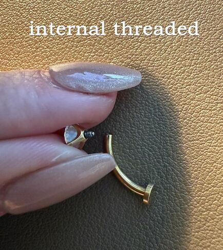 Longita 6-14mm Titanium Belly Button Rings Titanium Belly Ring Internal Threaded Short Long Bar Implant Grade Titanium Belly Ring Belly Rings for Women Surgical Steel Belly Button Piercing Silver Pink in Kuwait