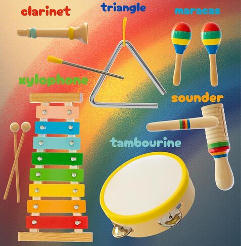 Baby Musical Instruments Set for Toddlers - Toddler Music Toys & Little People Toys - Sensory Toys for Early Learning, Development, and Fun - Safe & Durable Educational Musical Toys in Saudi Arabia