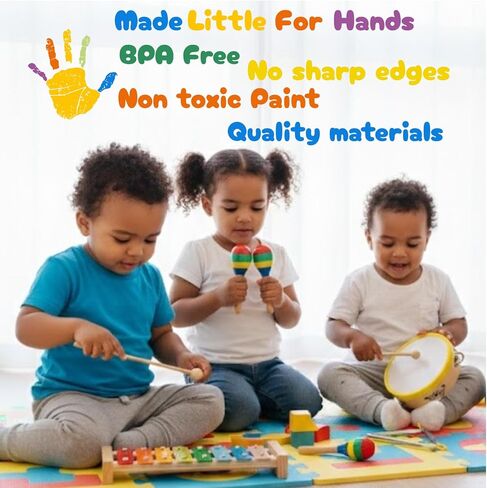 Baby Musical Instruments Set for Toddlers - Toddler Music Toys & Little People Toys - Sensory Toys for Early Learning, Development, and Fun - Safe & Durable Educational Musical Toys in Saudi Arabia