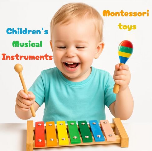 Baby Musical Instruments Set for Toddlers - Toddler Music Toys & Little People Toys - Sensory Toys for Early Learning, Development, and Fun - Safe & Durable Educational Musical Toys in Saudi Arabia