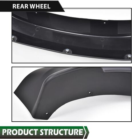 LQI Fender Flares 4PCS متوافقة مع Chevy Silverado 1500 2019 2020 2021 (غير مناسب 2019 LD) قالب فتح عجلة الحاجز Guardabarros، نمط مثبت بسلاسة in Saudi Arabia