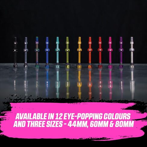 مجموعة صمامات بدون أنبوب Muc-Off V2 باللون الأسود، 80 ملم، زوج in Kuwait