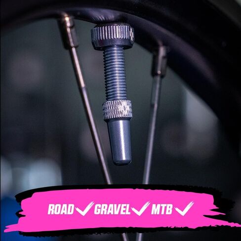 مجموعة صمامات بدون أنبوب Muc-Off V2 باللون الأسود، 80 ملم، زوج in Kuwait