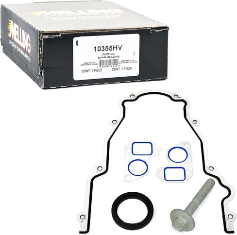 Melling 10355HV High-Volume High-Pressure Oil Pump with Front Timing Cover Gasket Install Kit | FIts Gen IV LS AFM/DOD Engines 5.3L 6.0L 6.2L | Improved Oil Pressure & Reliability in Saudi Arabia