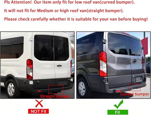 Bewild Rear Bumper Cover & Side End Cap Cover Compatible with 2015-2024 Ford Transit Pass Van 150 250 350 Rear Left & Right Kit BK3117926AG/BK3117927AG/CK4Z17C829AC (With Reflector) in Saudi Arabia