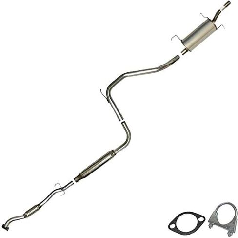 Northeastern Exhaust | Stainless Steel Resonator & Muffler Exhaust System Kit Compatible for Ford Escort ZX2 1998-2003 2.0L | Free Gasket and Clamp Included | Automotive Replacement Part in Saudi Arabia