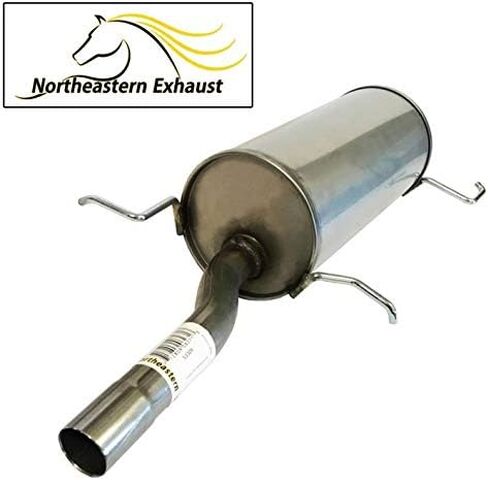 Northeastern Exhaust | Stainless Steel Resonator & Muffler Exhaust System Kit Compatible for Ford Escort ZX2 1998-2003 2.0L | Free Gasket and Clamp Included | Automotive Replacement Part in Saudi Arabia