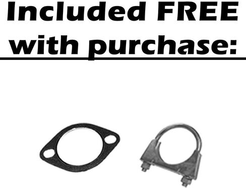 Northeastern Exhaust | Stainless Steel Resonator & Muffler Exhaust System Kit Compatible for Ford Escort ZX2 1998-2003 2.0L | Free Gasket and Clamp Included | Automotive Replacement Part in Saudi Arabia