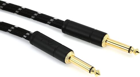 Fender Deluxe Series Instrument Cable, Straight/Angle, Tweed, 18.6ft in Saudi Arabia