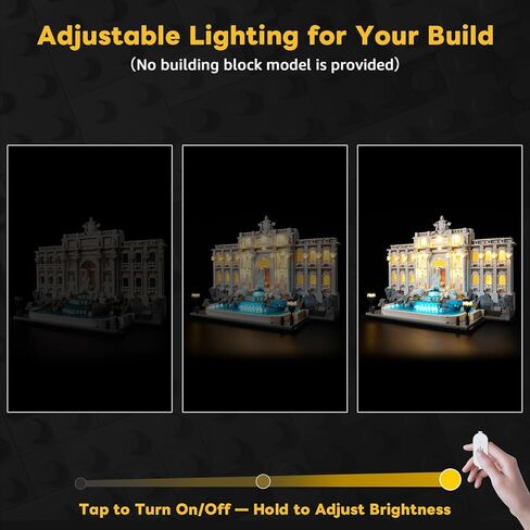 مجموعة إضاءة LED Kyglaring متوافقة مع مكعبات البناء Lego Trevi Fountain 21062، ترقية ملحقات الإضاءة الخافتة لجهاز التحكم عن بعد لمجموعة نماذج Lego 21062، الأضواء فقط، الطراز غير متضمن in Kuwait
